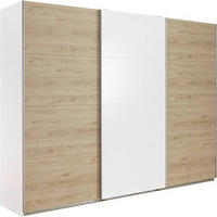 SCHWEBETÜRENSCHRANK 270/210/65 cm 3-türig Weiß, Eichefarben, Hickory  - Eichefarben/Alufarben, Design, Holzwerkstoff/Metall (270/210/65cm) - Boxxx