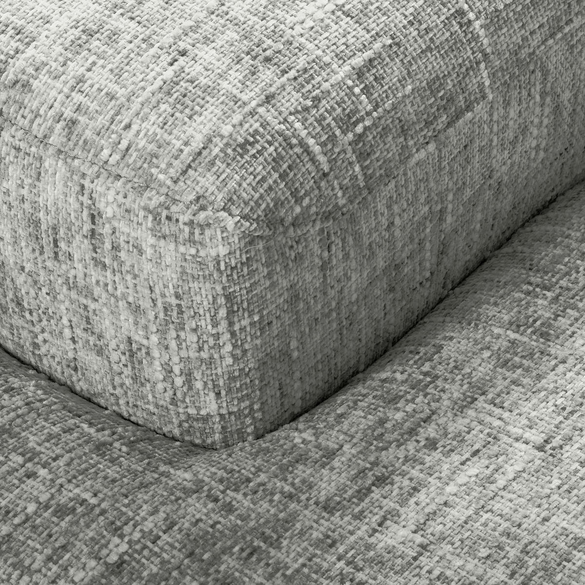 ECKSOFA PORTLAND Grau Struktur Kopfteilverstellung  - Chromfarben/Naturfarben, Design, Holz/Textil (295/187cm) - Livetastic