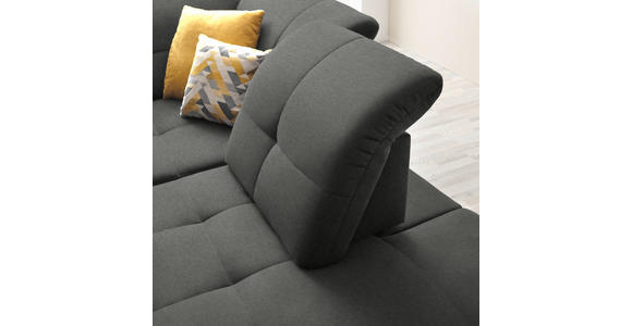 ECKSOFA  in Chenille Dunkelgrau  310/240 cm  - Dunkelgrau/Schwarz, Design, Textil/Metall (310/240cm) - Xora