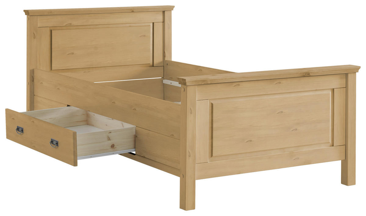 BETT 100/200 cm  in Laugenfarbig  - Laugenfarbig, ROMANTIK / LANDHAUS, Holz (100/200cm) - Boxxx