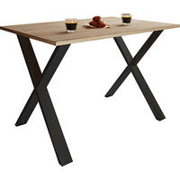 ESSTISCH rechteckig Sonoma Eiche  - Schwarz/Sonoma Eiche, Basics, Holzwerkstoff/Metall (110/50/76cm) - MID.YOU