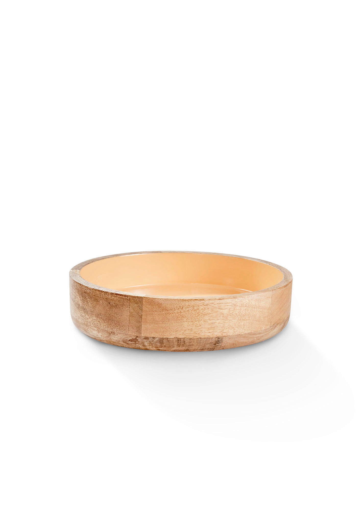 DEKOSCHALE - Aprikose/Mokka, Basics, Holz (22/6cm) - FYNCH-HATTON