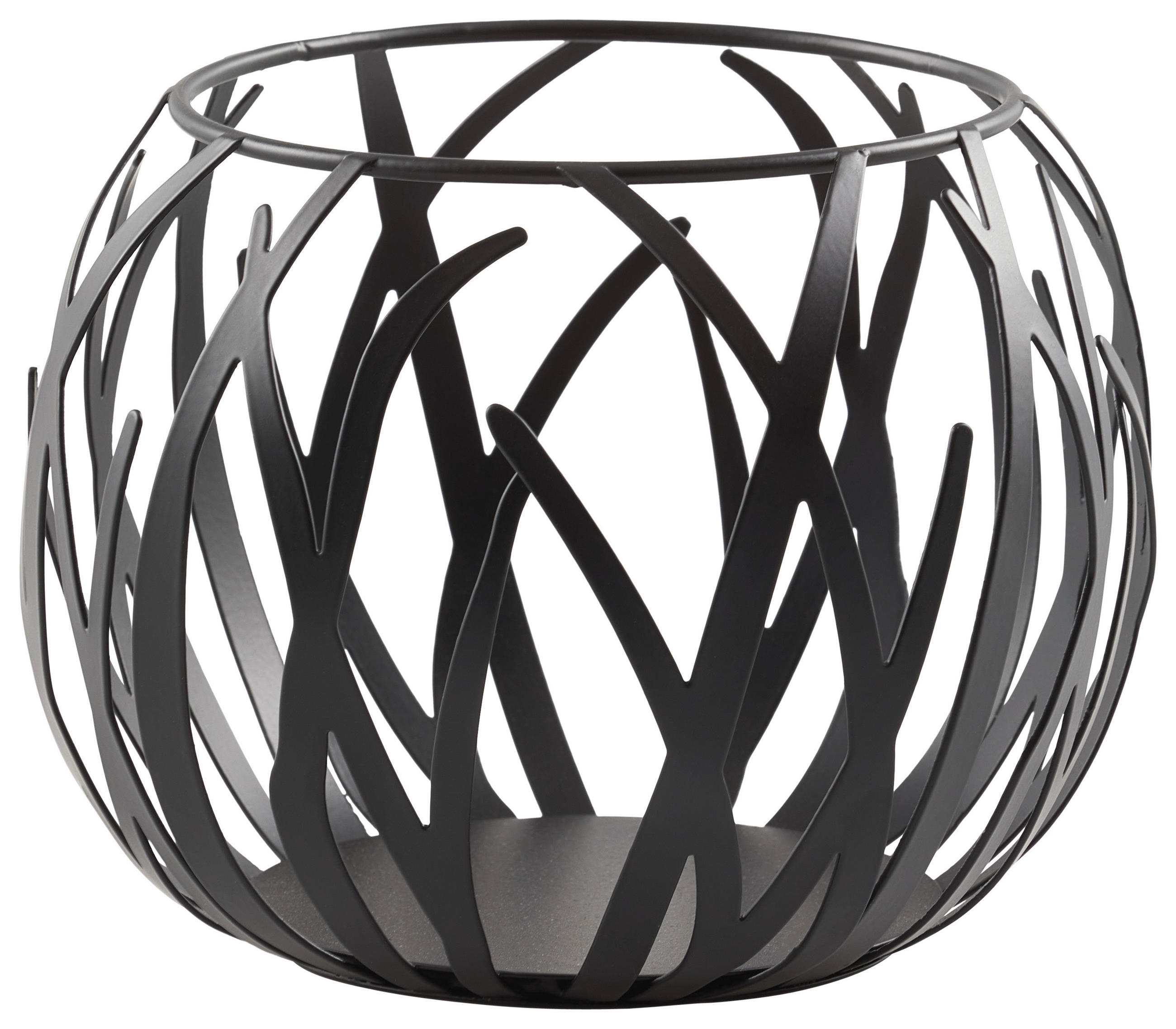 KERZENHALTER - Schwarz, LIFESTYLE, Glas/Metall (16,5/12cm) - Ambia Home