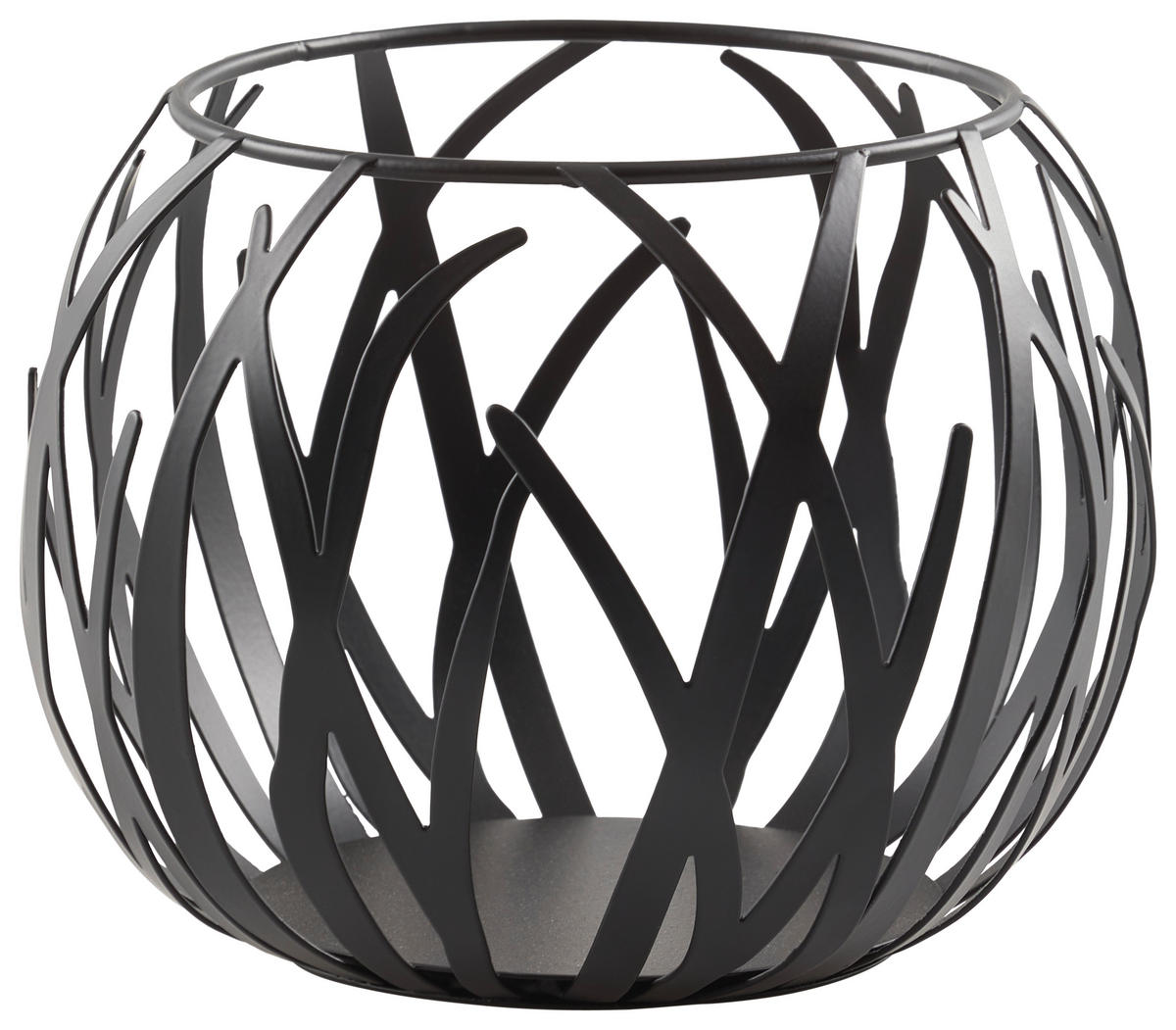 KERZENHALTER - Schwarz, LIFESTYLE, Glas/Metall (16,5/12cm) - Ambia Home