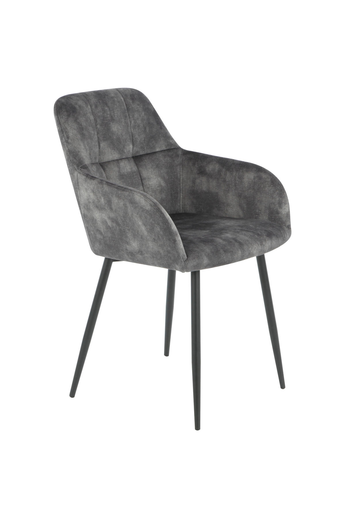 STOLIČKA S PODRÚČKAMI, oceľ, velúr, antracitová - antracitová, Modern, kov/textil (55/84/61cm) - Livetastic
