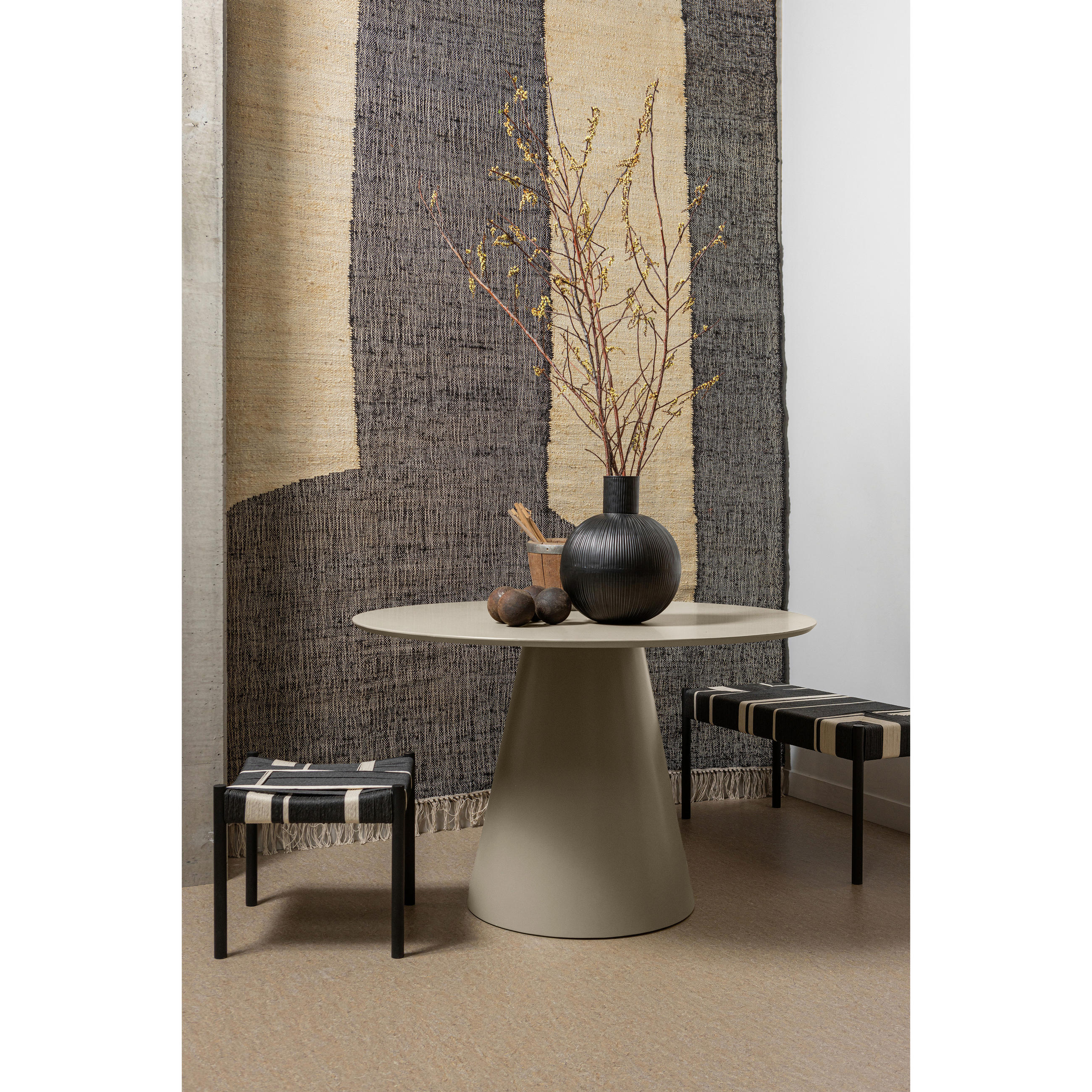 Thumbnail - Livetastic Esstisch Jorre, Beige, Holzwerkstoff, rund, konisch, 120x76x120 cm, in verschiedenen Holzdekoren erhältlich, ...