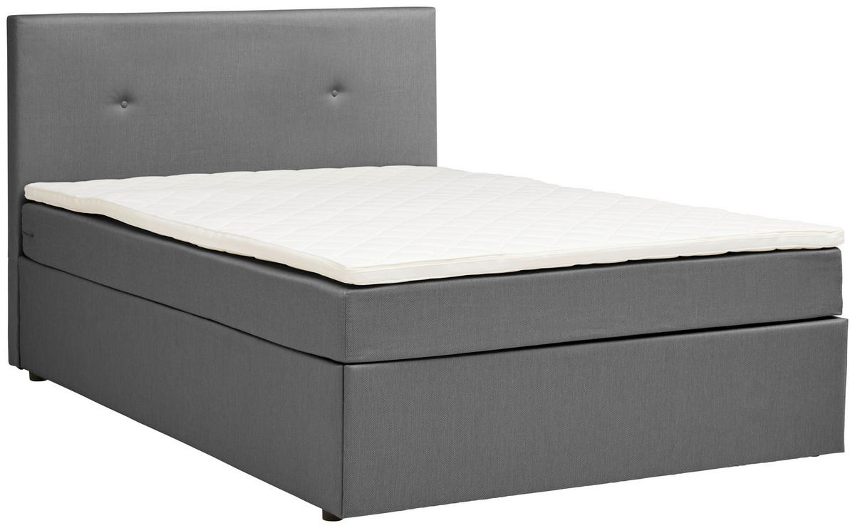 BOXBETT 120/200 cm  in Grau  - Schwarz/Grau, KONVENTIONELL, Holz/Holzwerkstoff (120/200cm) - P & B