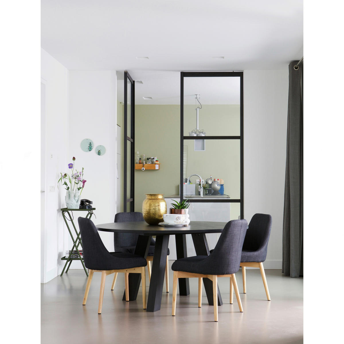 ESSTISCH in Holz 150/150/75 cm  - Schwarz, MODERN, Holz (150/150/75cm) - Livetastic