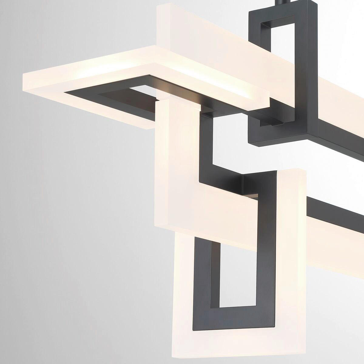 LED-HÄNGELEUCHTE 84/47,5/14 cm    - Schwarz, Design, Kunststoff/Metall (84/47,5/14cm) - Elstead Lighting