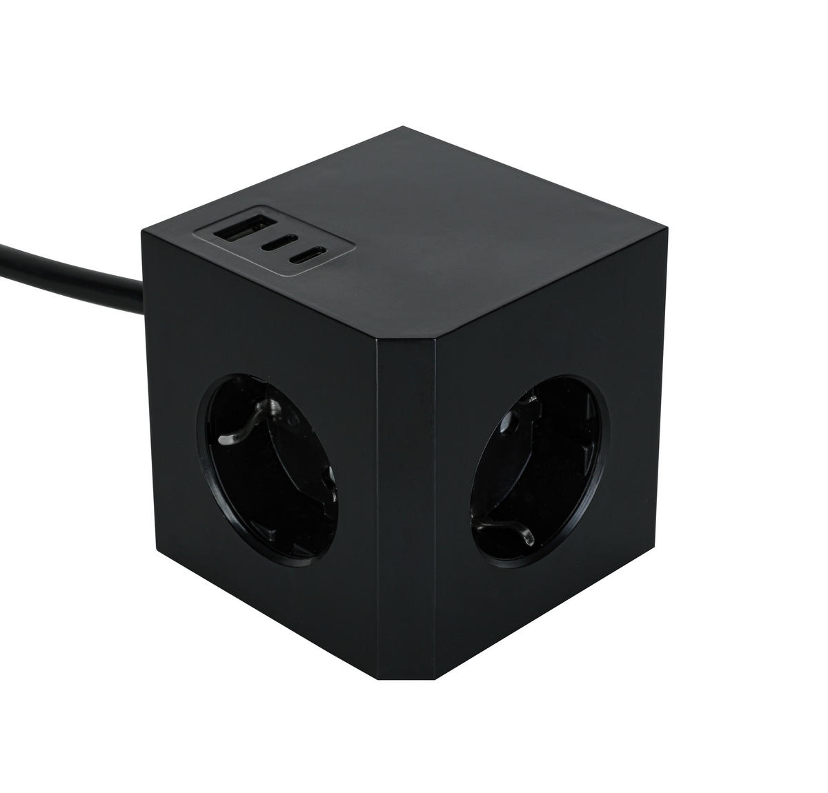 PREDLŽOVACÍ PRÍVOD – KOCKA   - čierna, Basics, plast (7,5/7,5/7,5cm) - Mican