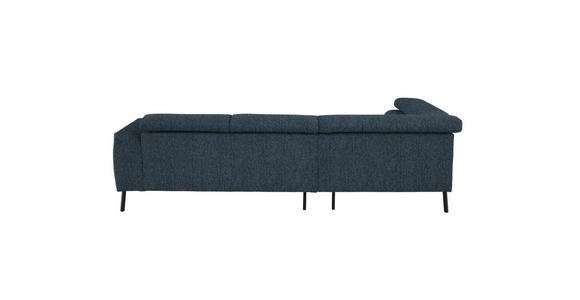 ECKSOFA in Webstoff Blau 205/280 cm - Blau/Schwarz, Design, Textil/Metall (205/280cm) - Xora
