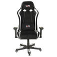 GAMINGSTUHL  in Lederlook, Mikrofaser Schwarz, Weiß  - Schwarz/Weiß, Design, Kunststoff/Textil (72/128-138/72cm) - Xora