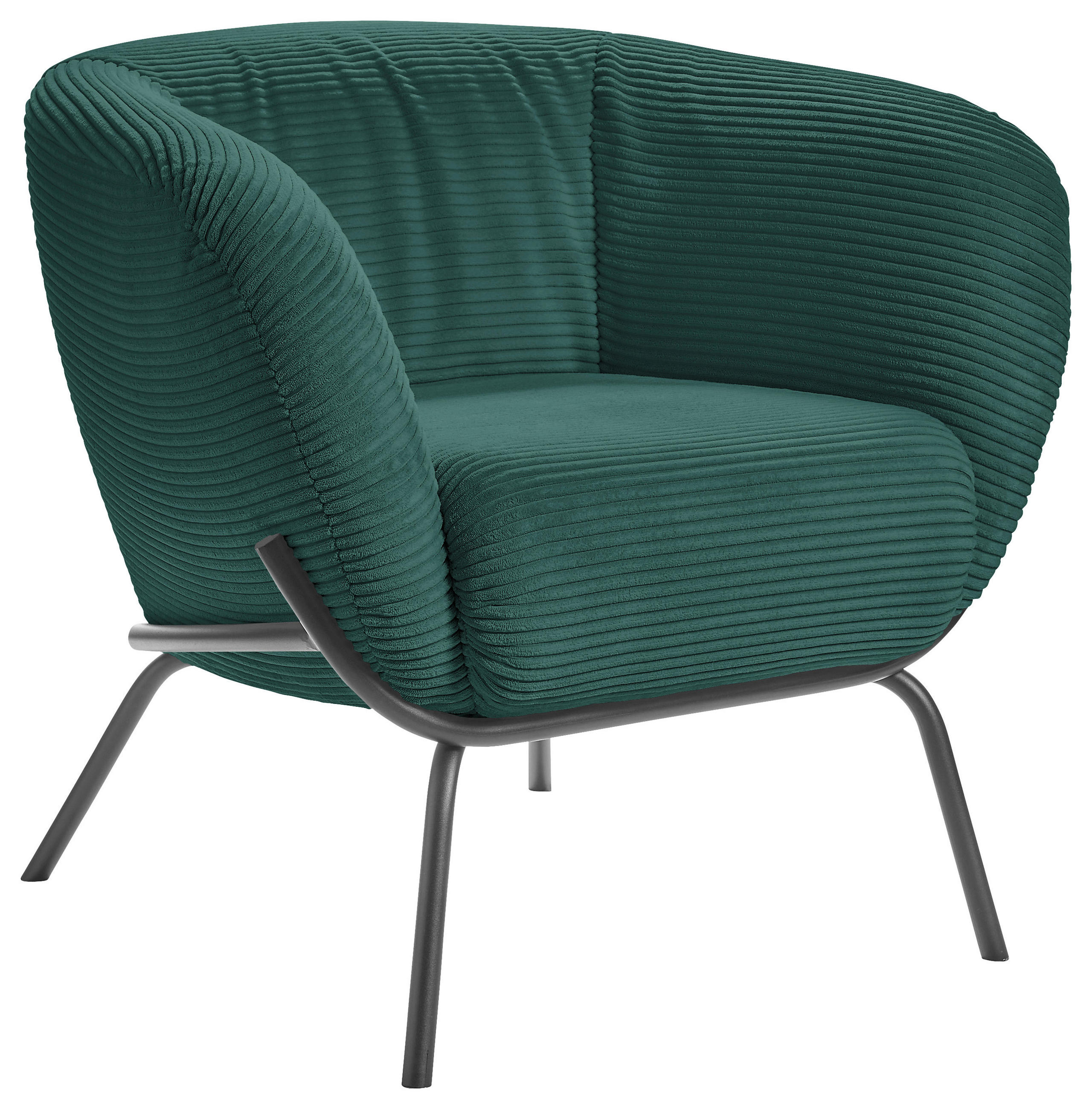 COCKTAILSESSEL Cord Grün  - Grün, Design, Textil (79/71/74cm) - Lomoco