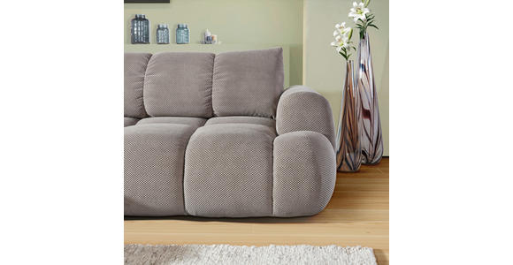 ECKSOFA Greige Flachgewebe - Greige/Schwarz, KONVENTIONELL, Kunststoff/Textil (174/274cm) - Carryhome