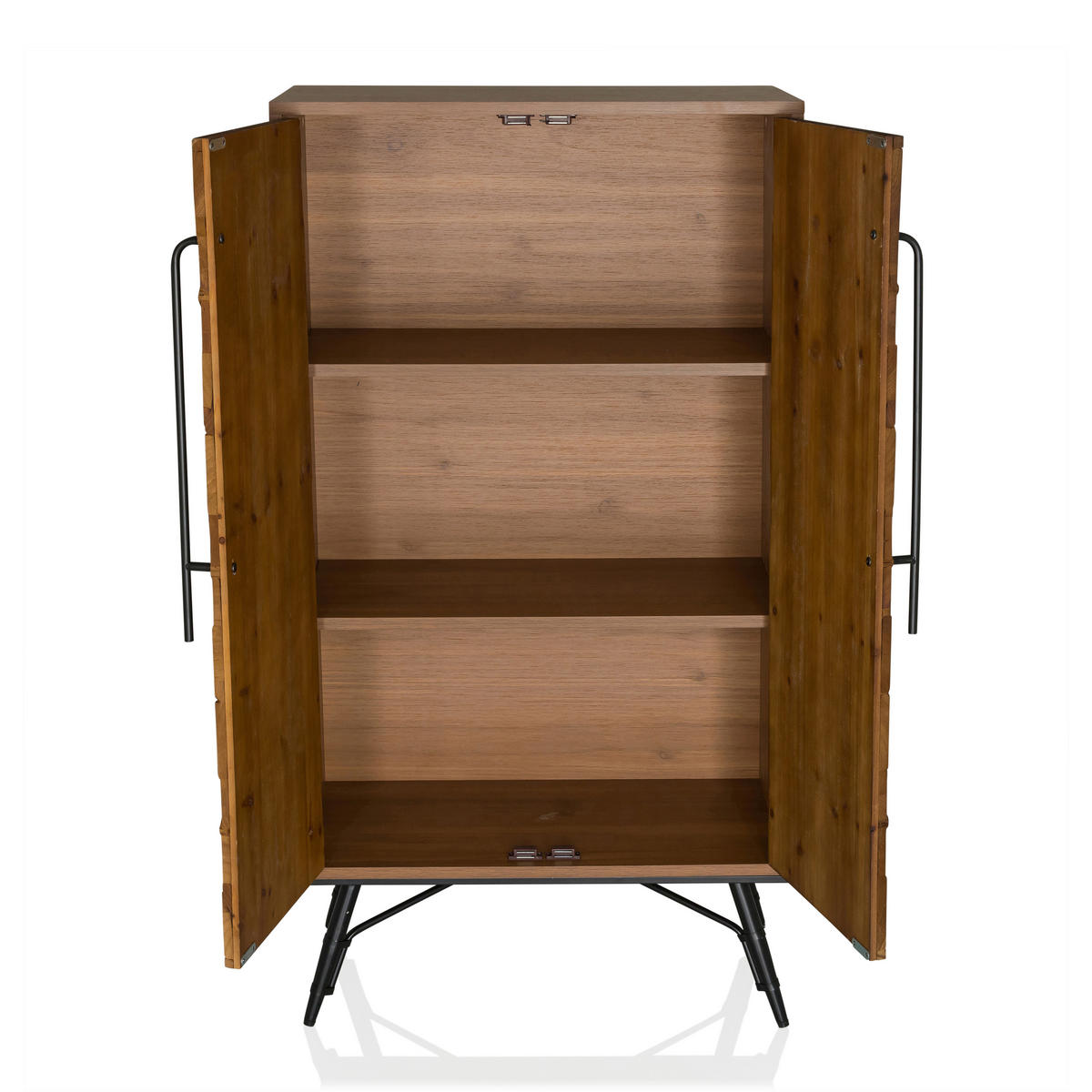 KOMMODE  in 63/117/32 cm  - Dunkelbraun/Schwarz, MODERN, Holz/Metall (63/117/32cm) - MID.YOU