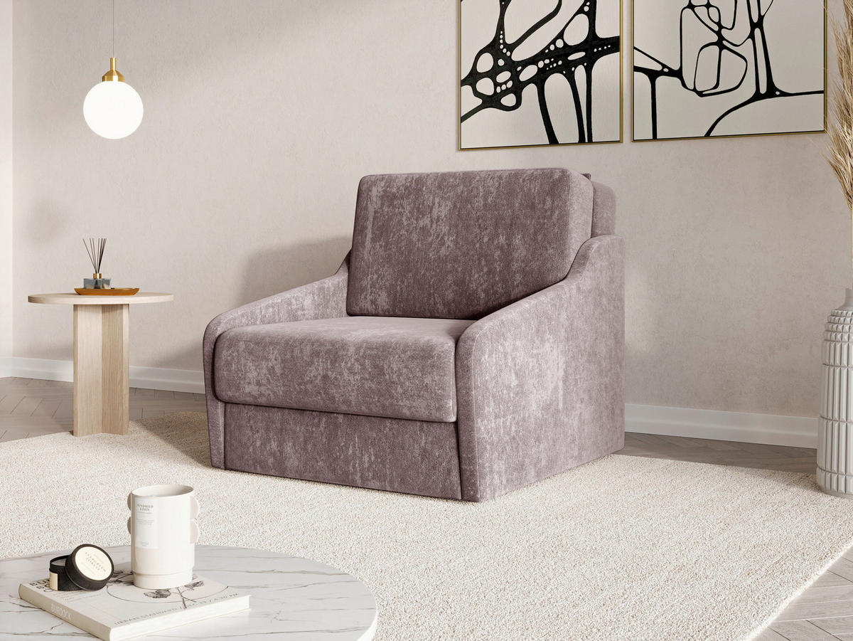 SCHLAFSESSEL FLY 80 Bordeaux  inkl.  - Bordeaux/Schwarz, Design, Kunststoff/Textil (96/86/115cm) - MID.YOU