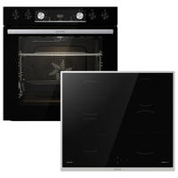 HERDSET BLACK SET 5 INDUKTION  - Schwarz, Basics, Glas/Metall (59,5/59,5/56,4cm) - Gorenje