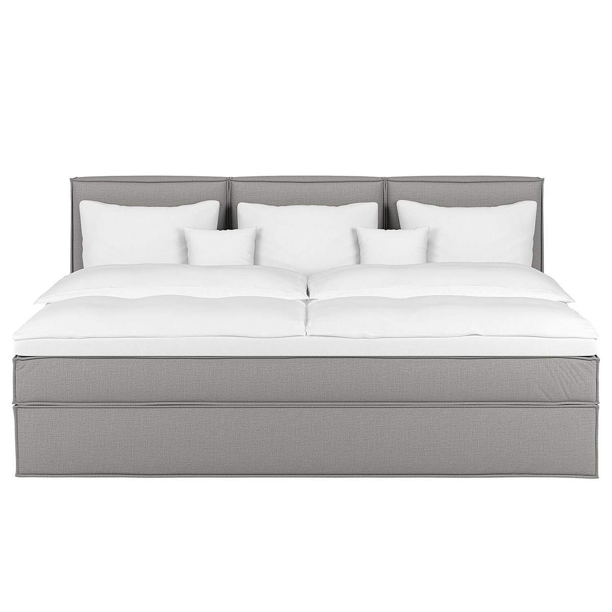 BOXSPRINGBETT 270/200 cm  in Hellgrau  - Hellgrau, Design, Textil (270/200cm) - home24