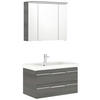 BADEZIMMER 3-teilig  in 92 cm  - Chromfarben/Graphitfarben, KONVENTIONELL, Glas/Holzwerkstoff (92cm) - Pelipal