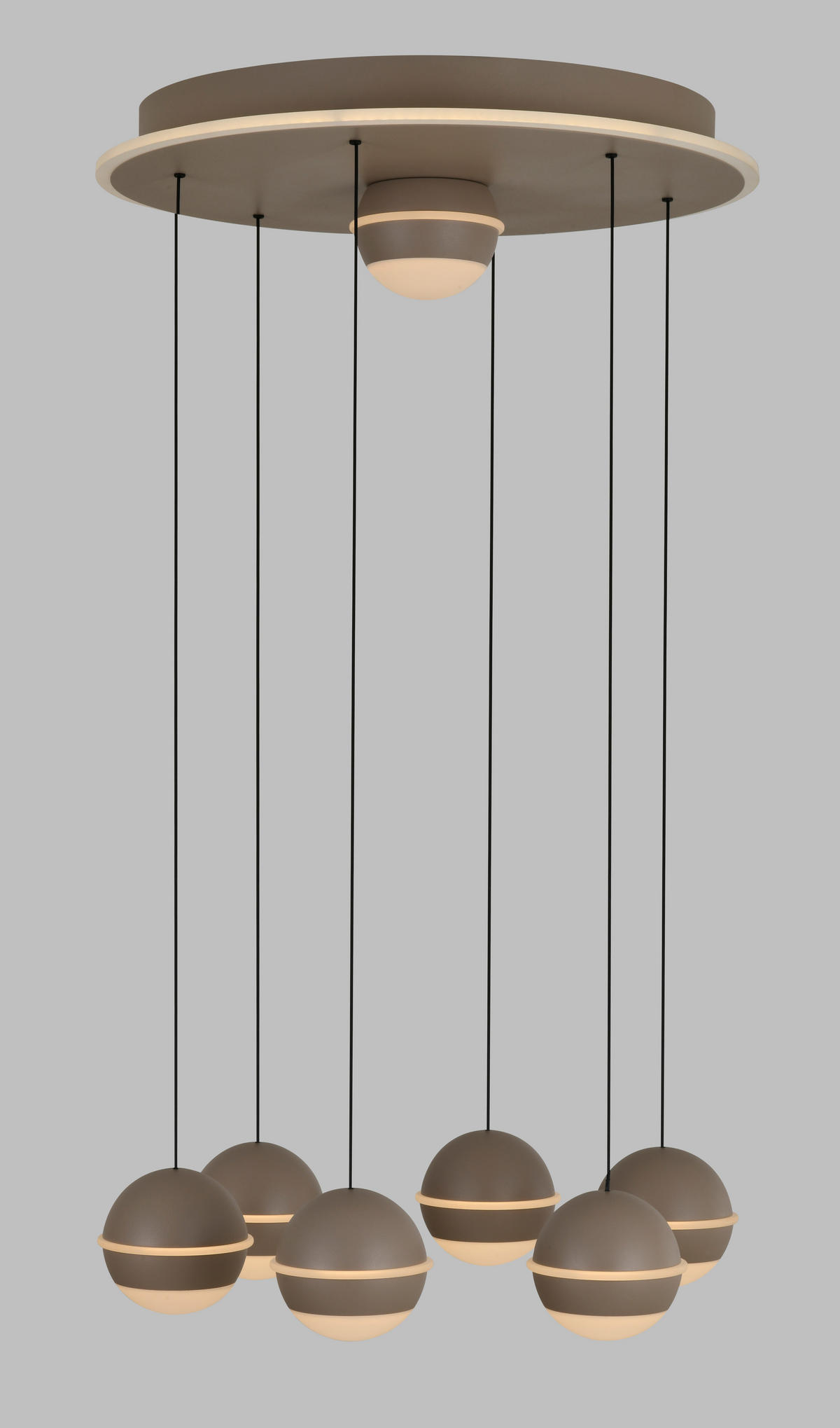 LED-HÄNGELEUCHTE Biarritz 46/150/46 cm  - Sandfarben, Design, Kunststoff/Metall (46/150/46cm)