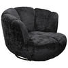 SESSEL in Chenille Schwarz  - Schwarz, Konventionell, Textil/Metall (101/69/107cm) - MID.YOU