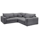 ECKSOFA  in Cord Grau  248/248 cm  - Schwarz/Grau, KONVENTIONELL, Kunststoff/Textil (248/248cm) - Carryhome