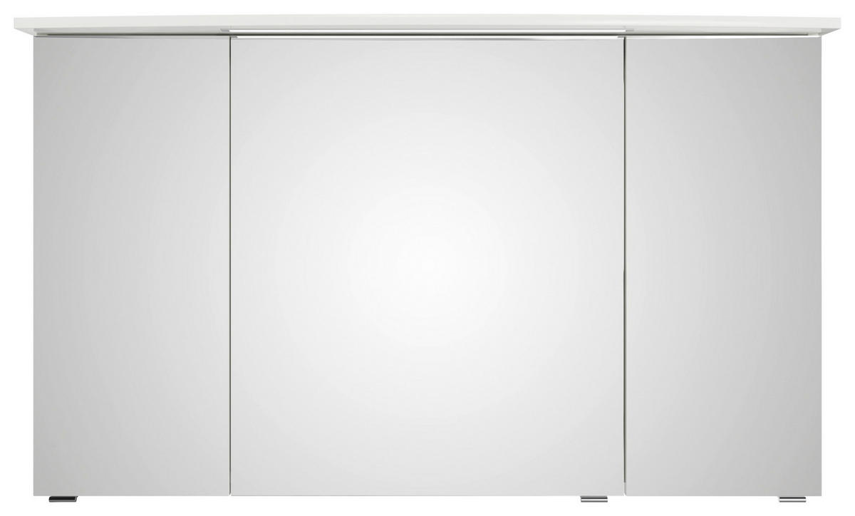 BADEZIMMER 3-teilig  in 120,5 cm  - Chromfarben/Weiß Hochglanz, MODERN, Glas/Keramik (120,5cm) - Sadena
