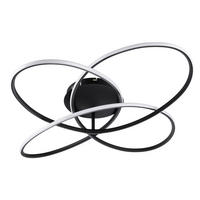 LED-DECKENLEUCHTE 80/13,5 cm   - Opal/Schwarz, Design, Kunststoff/Metall (80/13,5cm) - Globo