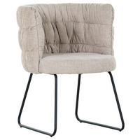 STUHL Flachgewebe Schwarz, Beige  - Beige/Schwarz, Basics, Textil/Metall (62/80/62cm) - Carryhome