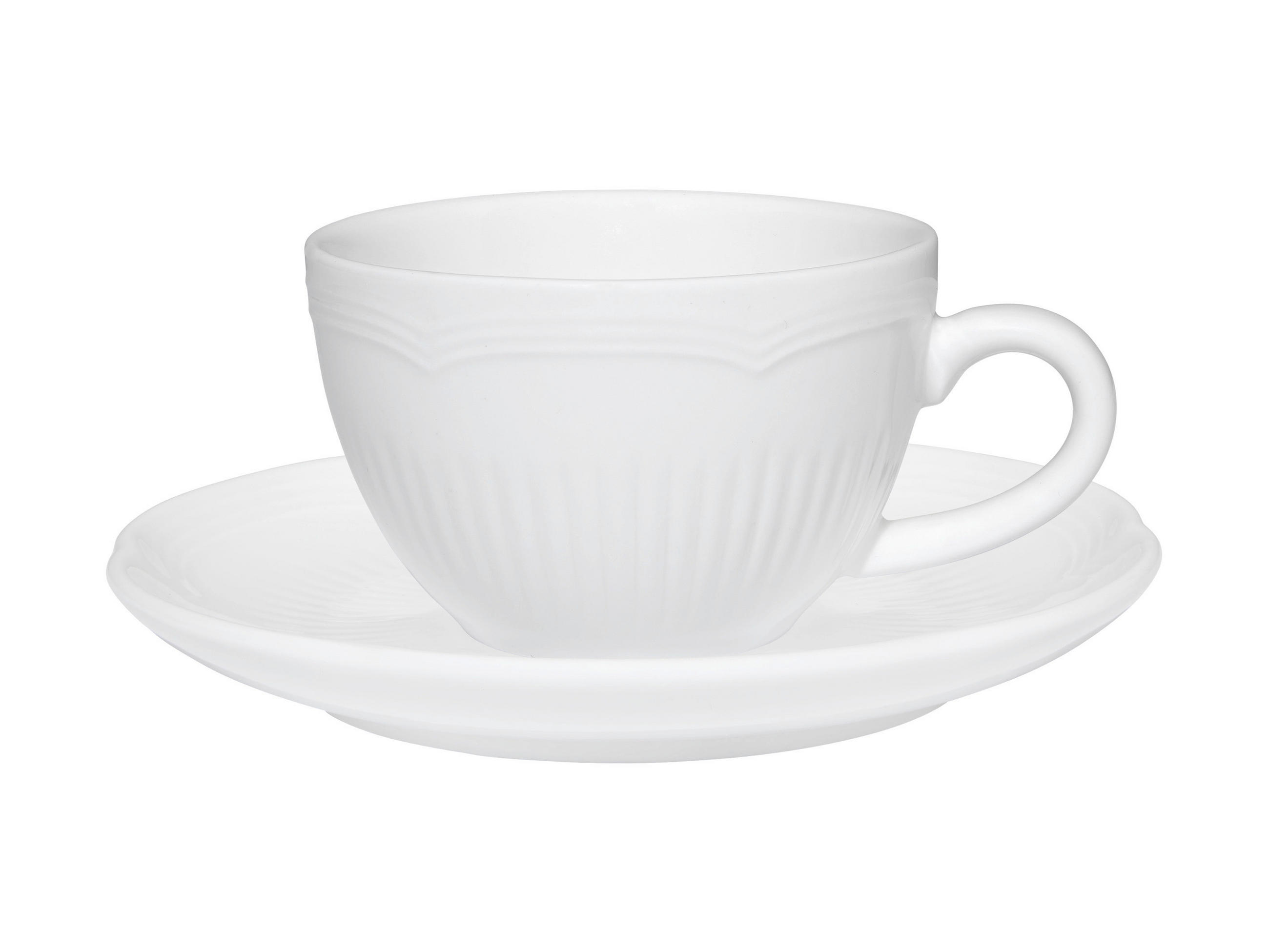 ŠÁLKA S TANIERIKOM  - biela, Basics, keramika (11,5/5,3/11,5cm) - Maxwell & Williams