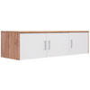 AUFSATZSCHRANK 157/43/54 cm   - Weiss/Silberfarben, Konventionell, Holzwerkstoff/Kunststoff (157/43/54cm) - Xora