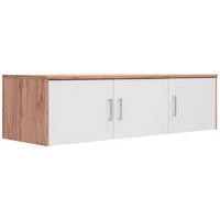 AUFSATZSCHRANK 157/43/54 cm   - Weiss/Silberfarben, Konventionell, Holzwerkstoff/Kunststoff (157/43/54cm) - Xora