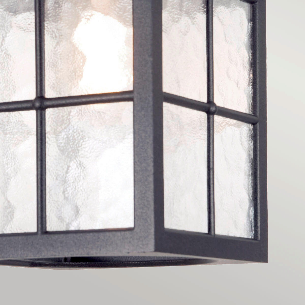 AUSSENDECKENLEUCHTE Winchester 28/18,5/18,5 cm  - Schwarz, Konventionell, Glas/Metall (28/18,5/18,5cm) - Elstead Lighting