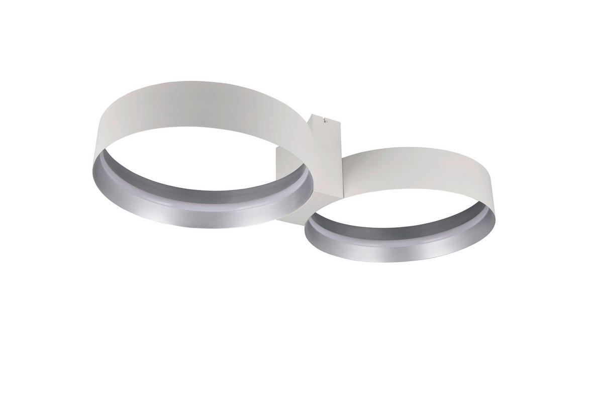 LED-DECKENLEUCHTE 94/45/19 cm   - Silberfarben/Weiß, Design, Metall (94/45/19cm) - Musterring