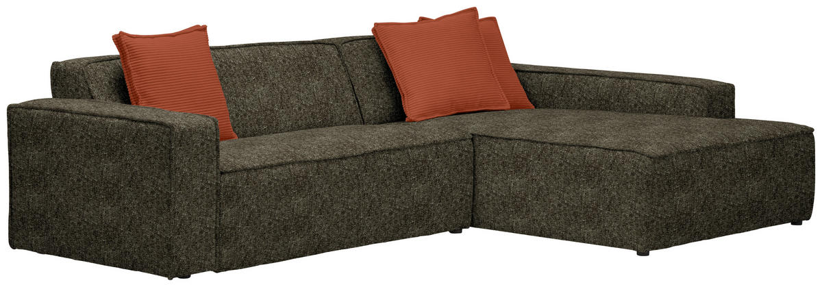 Freisteller von Carryhome ECKSOFA Olivgrün Chenille.