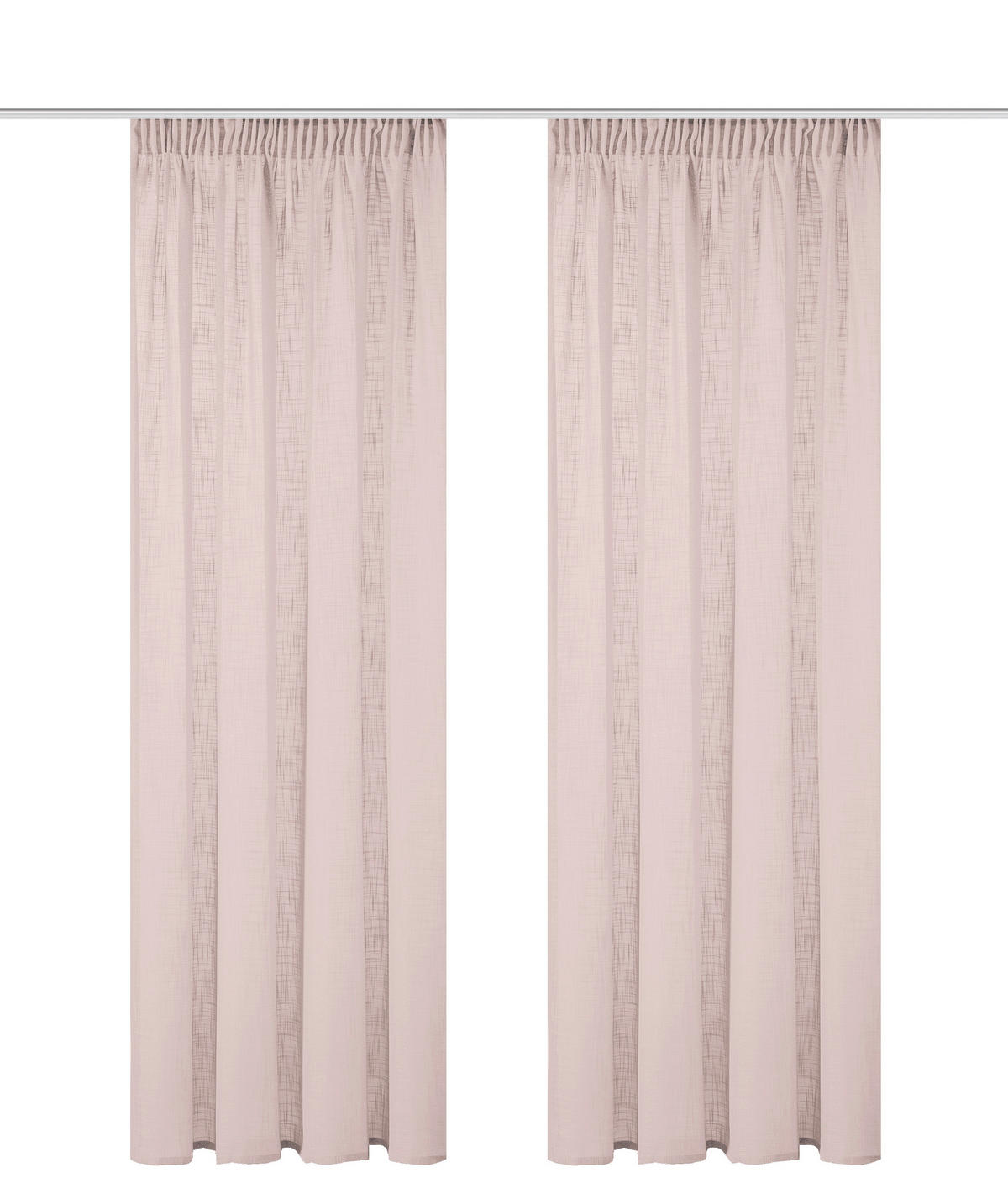 FERTIGVORHANG  halbtransparent   140/160 cm 2 Stück  - Rosa, Basics, Textil (140/160cm)