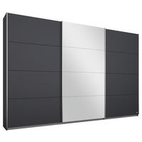 SCHWEBETÜRENSCHRANK 271/210/62 cm,  in Grau, 3 Tür(en)  - Alufarben/Grau, MODERN, Holzwerkstoff/Metall (271/210/62cm) - Luca Bessoni
