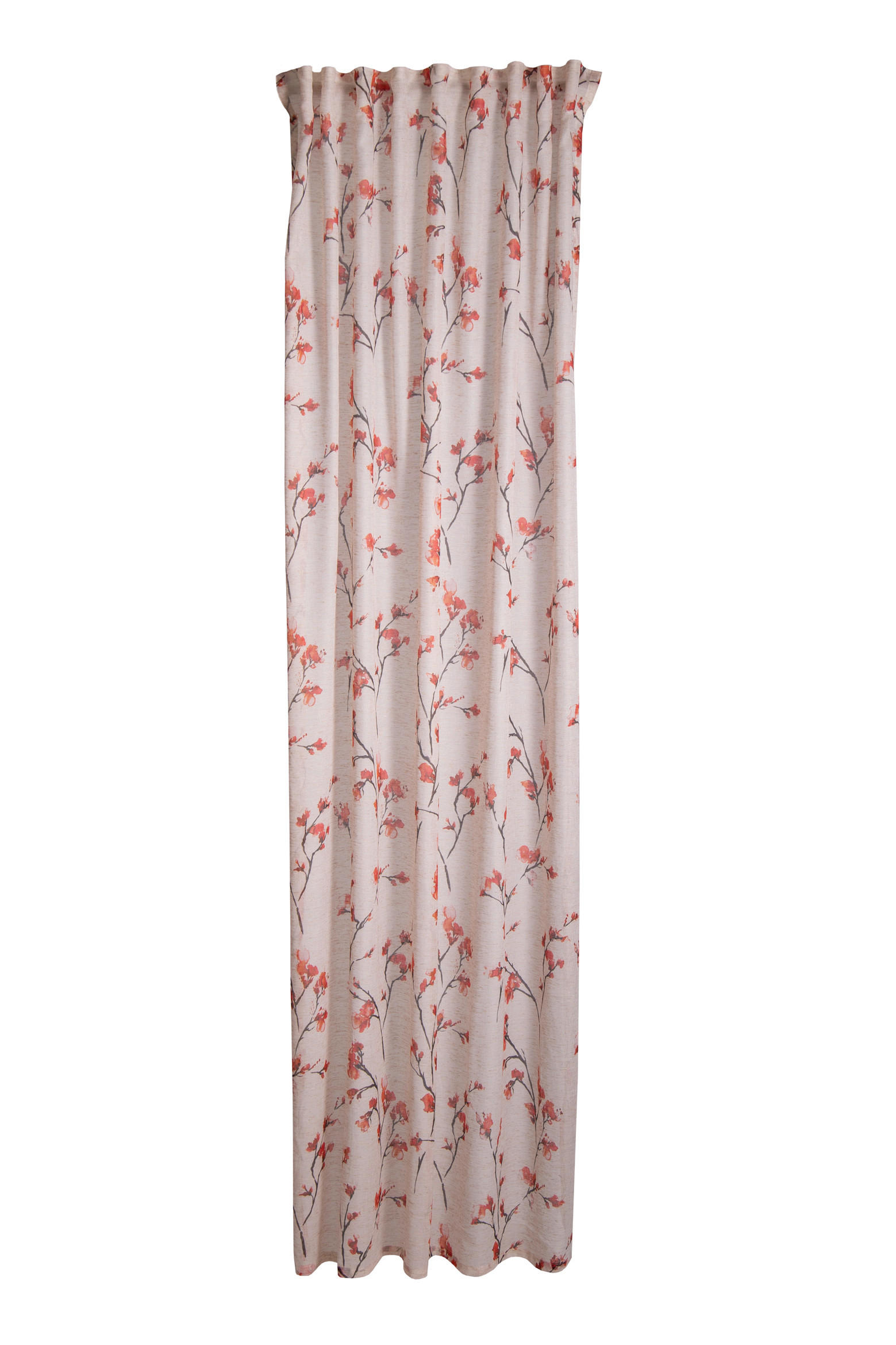 FERTIGVORHANG blickdicht  - Rot, KONVENTIONELL, Textil (140/245cm)
