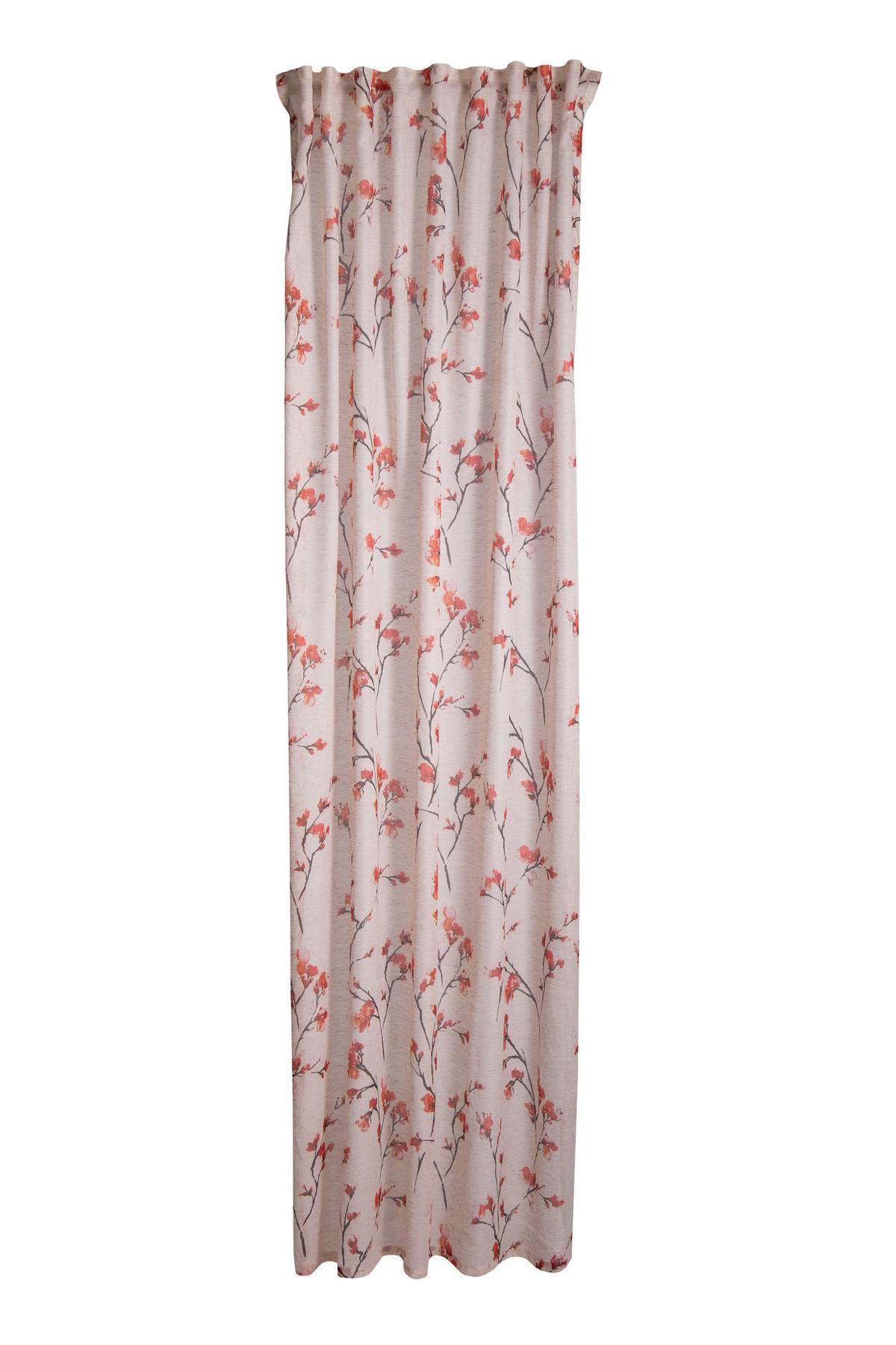 FERTIGVORHANG blickdicht  - Rot, KONVENTIONELL, Textil (140/245cm)