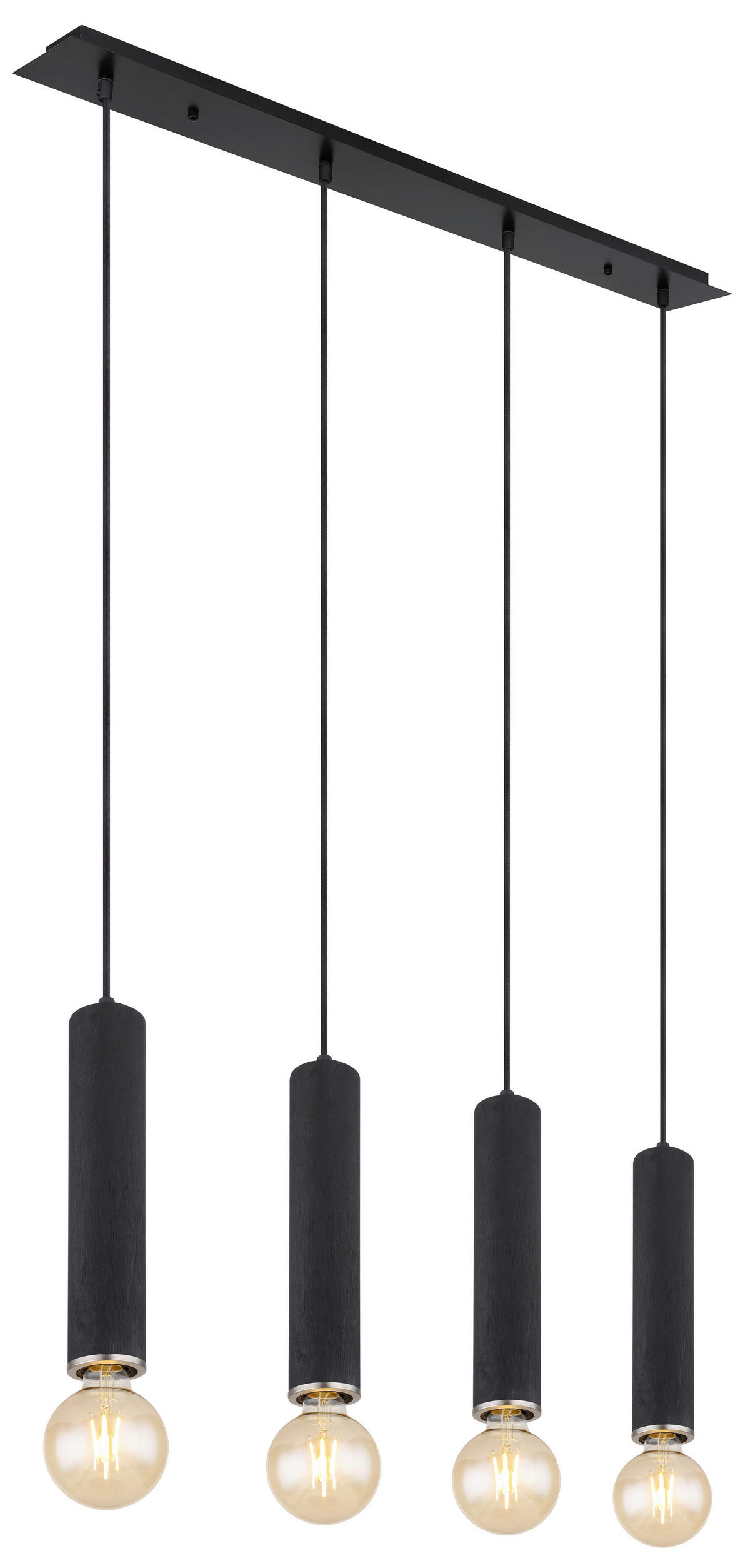 VISEČA SVETILKA  Marion   93/10/120 cm         E27 - črna/barve niklja, Basics, kovina/tekstil (93/10/120cm) - Globo