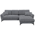 ECKSOFA in Webstoff Anthrazit  - Anthrazit/Schwarz, MODERN, Kunststoff/Textil (281/189cm) - Carryhome