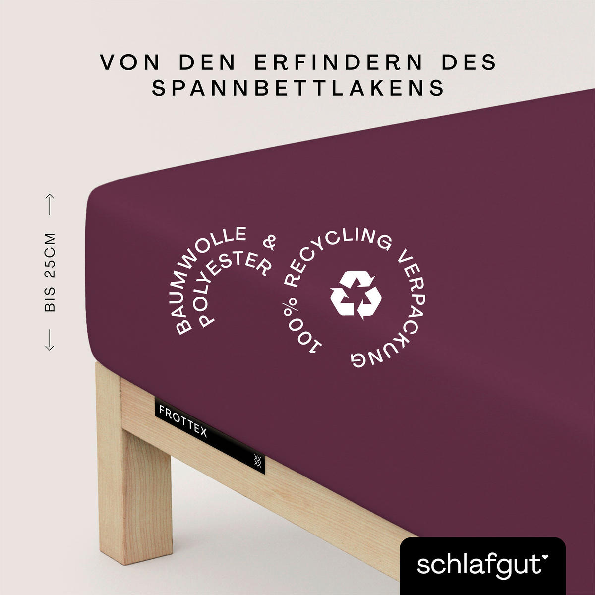 SPANNLEINTUCH 100/200 cm Frottee  - Lila, Basics, Textil (100/200cm) - Schlafgut