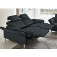 2,5-SITZER in Leder Dunkelblau  - Alufarben/Dunkelblau, Design, Leder/Metall (164/82/99cm) - Dieter Knoll