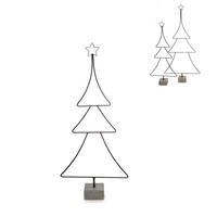 DEKOWEIHNACHTSBAUM - Schwarz, LIFESTYLE, Stein/Metall (55/16,5/124cm)