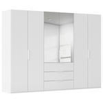 DREHTÜRENSCHRANK 301/223/61 cm,  in Weiß, 6-türig  - Weiß, Basics, Glas/Holzwerkstoff (301/223/61cm) - Novel