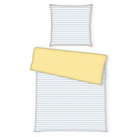 WENDEBETTWÄSCHE Perkal 155/220 cm  - Gelb/Hellblau, Basics, Textil (155/220cm) - Tom Tailor