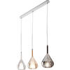 HÄNGELEUCHTE 83/200 cm  - Transparent/Bernsteinfarben, Design, Glas/Metall (83/200cm) - Fabas Luce