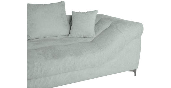 ECKSOFA Grau Chenille Zierkissen, Rückenkissen, Rücken echt  - Chromfarben/Grau, KONVENTIONELL, Textil/Metall (227/329cm) - Carryhome