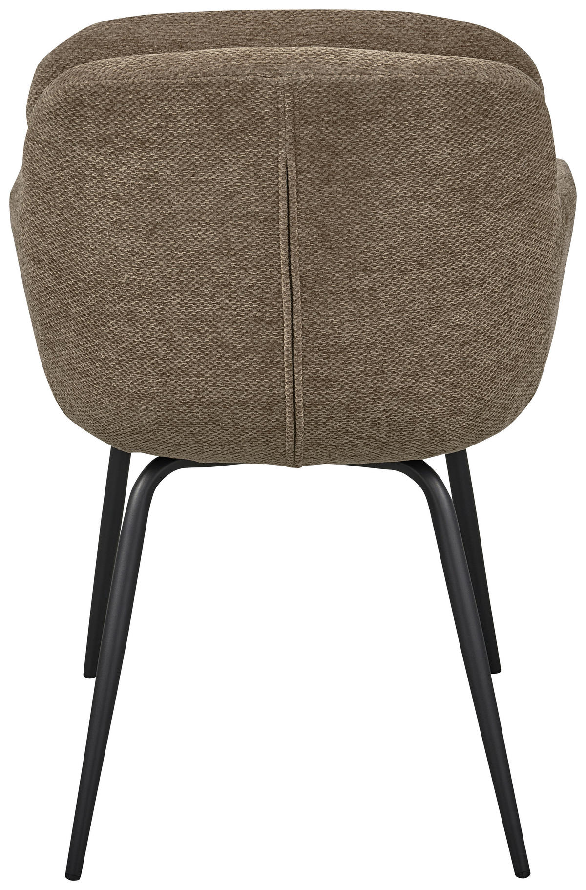 ARMLEHNSTUHL-SET 2 Stück  in Eisen Chenille  - Sandfarben/Schwarz, MODERN, Textil/Metall (57/82/59cm) - Livetastic