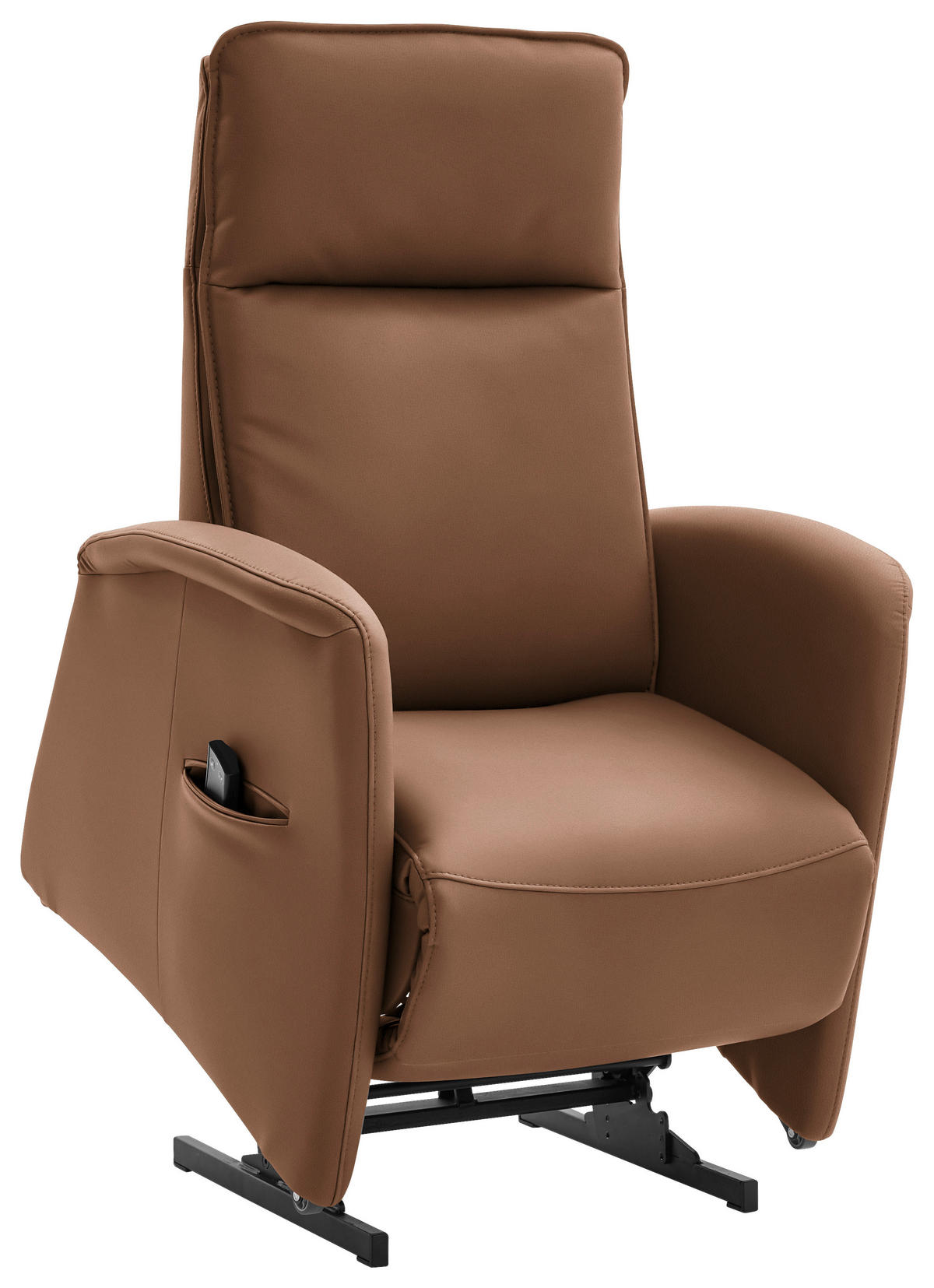 FERNSEHSESSEL in Braun  - Schwarz/Braun, Design, Leder/Kunststoff (79/114/87-176cm) - Valdera